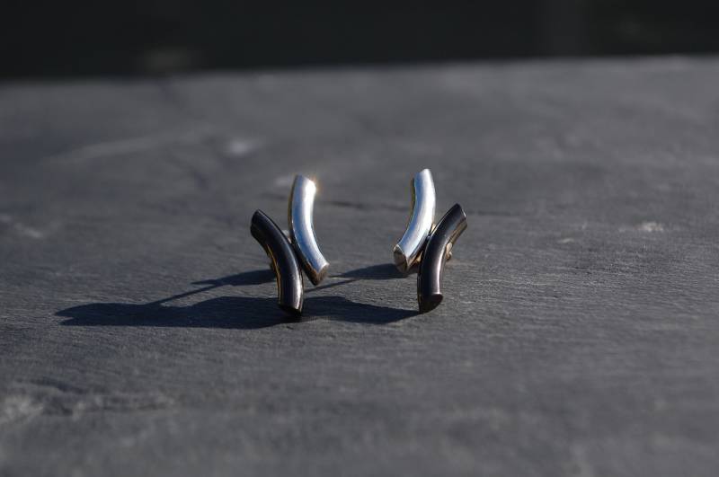 Ohrringe 925 Silber Und Schwarz Zirkonium Ohrringe 925 Silber Und Schwarz Zirkonium von SanJewelryDesignArt