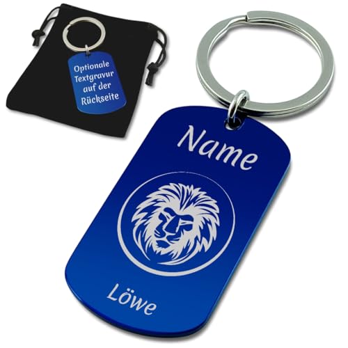 SanJuve Schlüsselanhänger Sternzeichen mit Gravur personalisiert (Löwe) von SanJuve