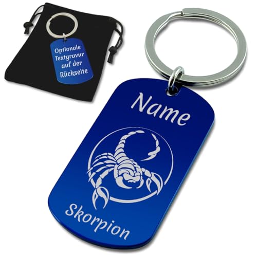 SanJuve Schlüsselanhänger Sternzeichen mit Gravur personalisiert (Skorpion) von SanJuve