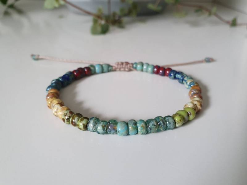 Boho Perlen Armband Bunt Multicolor - Miyuki Surfer Für Männer Bohemian Schmuck Freundschaftsarmband von SanMikaDesign