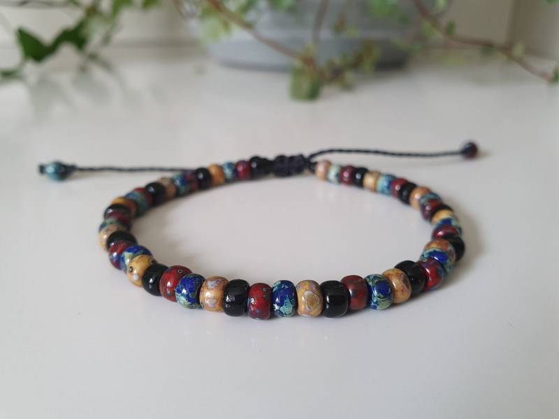 Boho Perlen Armband Multicolor Bunt - Miyuki Surfer Für Männer Bohemian Schmuck Freundschaftsarmband von SanMikaDesign