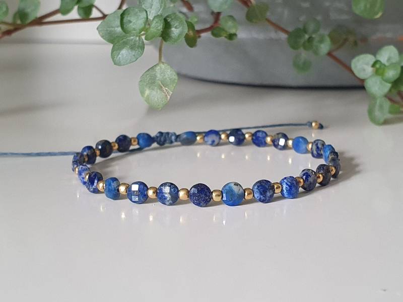 Lapislazuli Armband Mit 925 Silber Perlen - Schmuck Edelsteinarmband Boho Bohemian Gemstones Minimalistisch Lapislazuli Armband Mit 925 Silber Perlen - Schmuck Edelsteinarmband Boho Bohemian Gemstones Minimalistisch von SanMikaDesign