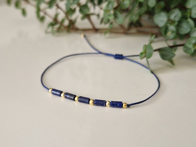 Lapislazuli Armband Mit 925Er Perlen | Edelstein Filigranes Edelsteinarmband Freundschaftsarmband Gemstones Edel Heilstein von SanMikaDesign