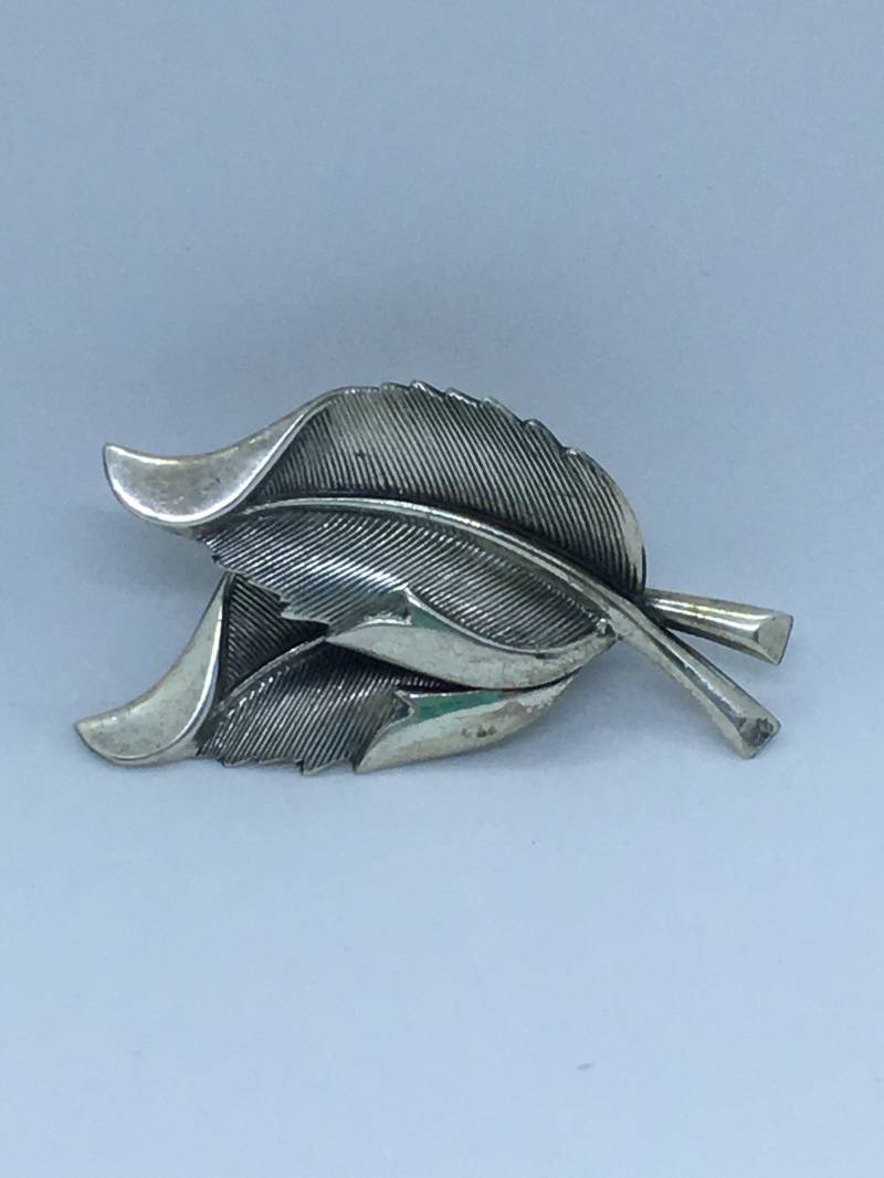 Jahrgang Beau Sterling Blatt Brosche Jahrgang Beau Sterling Blatt Brosche von SanNicosAntiques