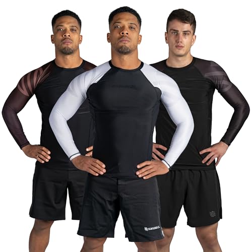 Sanabul Essential Langarm-Kompressions-Rashguard für MMA, BJJ, Wrestling, Grappling und No Gi Jiu Jitsu Rashguard von Sanabul