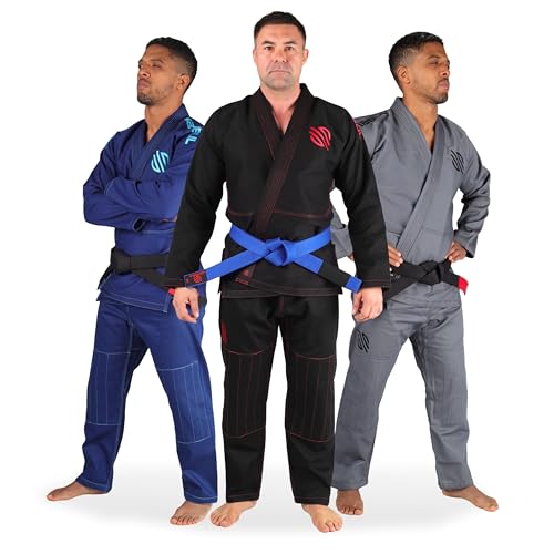 Sanabul Essentials ultraleicht, vorgeschrumpft v.2 jjb jiu jitsu gi (schwarz, a4) (siehe spezielle Größenleitung) von Sanabul