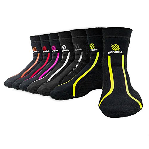 Sanabul Rutschfeste Socken für Herren und Damen, MMA, Kickboxen, Ringen, Pilates, Yoga, rutschfeste Socken, Grün , Large-X-Large von Sanabul