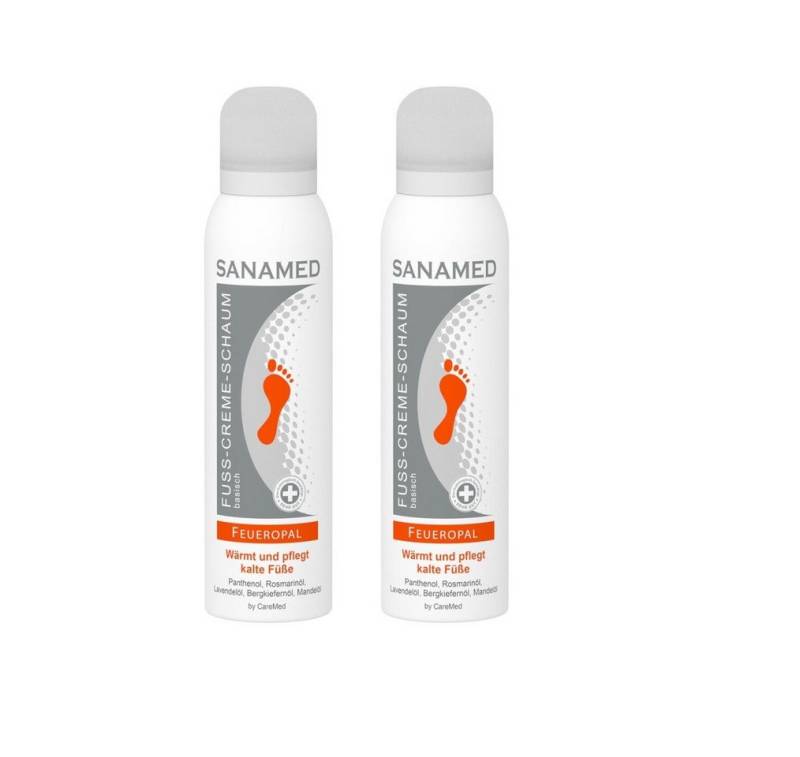 Sanamed Fußschaum Feueropal wärmt und pflegt kalte Füße von Sanamed