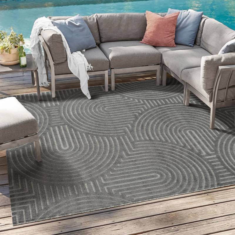 Sanat Teppich "Berlin" rechteckig 6 mm Höhe In -und Outdoor geeignet, Außenbereich, Terrasse, Balkon, auch Läufer von Sanat