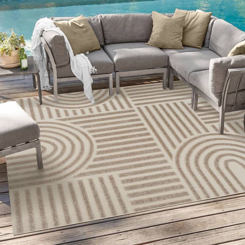 Sanat Teppich "Berlin" rechteckig 6 mm Höhe In -und Outdoor geeignet, Außenbereich, Terrasse, Balkon, auch Läufer von Sanat