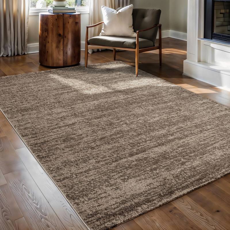 Sanat Teppich "Oslo" rechteckig 10 mm Höhe meliert robuster Kurzflor, Wohnzimmer, Schlafzimmer, auch als Läufer von Sanat