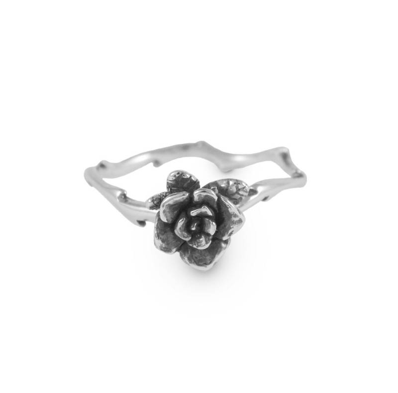 Fließende Mini Rose Ring, Sterling Silber Handgemachte Ring von SanazarRose