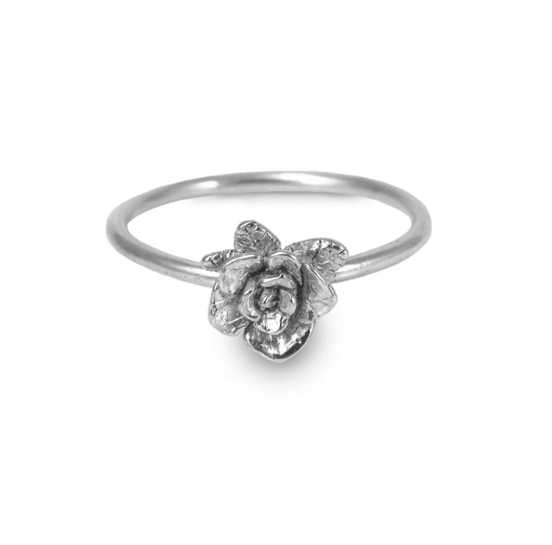 Mini Rose Ring, Sterling Silber Handgemachter Ring von SanazarRose