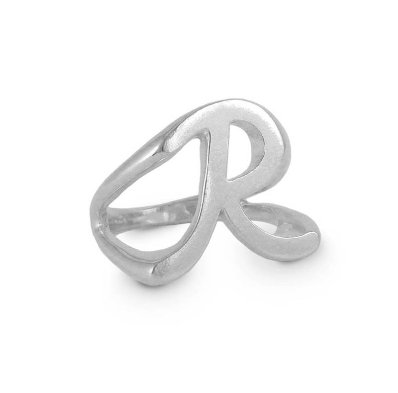 R Ring, Signet Sterling Silber Buchstaben Handgemachter Ring von SanazarRose