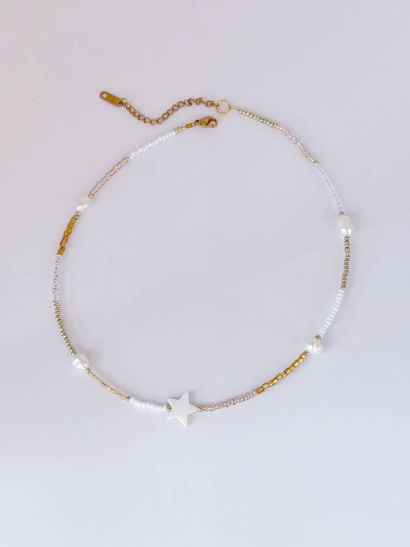 Perlenkette Mit Stern, Sternkette, Weihnachtsgeschenk von SanchesStore