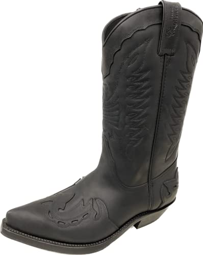 Sancho Boots Cowboydtiefel Westernstiefel 5119 Schwarz bereits besohlt (Numeric_39) von Sancho