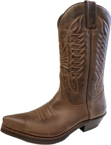 Sancho Boots Cowboydtiefel Westernstiefel 5236 Braun bereits besohlt (numeric_44) von Sancho