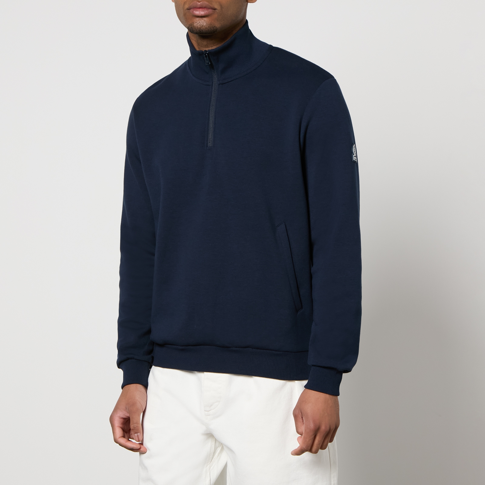 Sandbanks Interlock Jersey Quarter-Zip Sweatshirt - L von Sandbanks