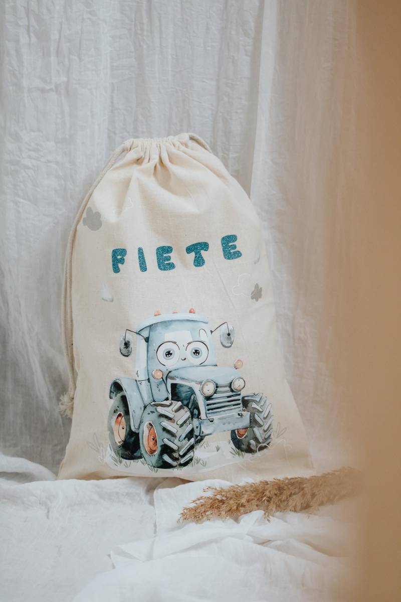 Personalisierter Jutesack Mit Namen | Jutebeutel Wechselwäsche Krippe Kindergarten Wechselbeutel Kindergartenstart I Turnbeutel von SandfuchsDesign