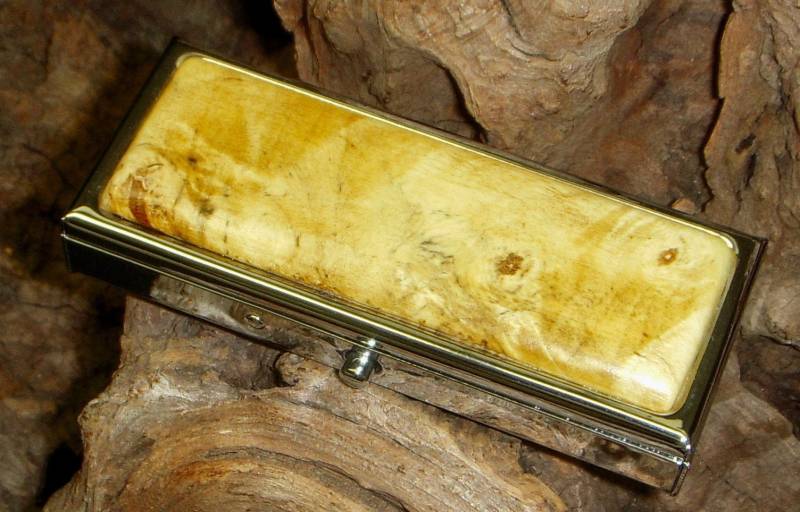 Buckeye Burl Pillendose -Reise-Pillenetui -Taschenpillenhalter -Pillendose Zur Verhütung, Aus Holz -Hölzerner Pillenkasten -Mint Fall, Geschenk von SandhillCreation