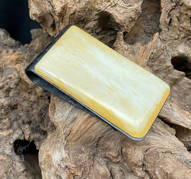 Büffelknochen Kohlefaser Geldklammer, Geschenk Für Den Trauzeugen, Personalisiertes -Geschenk Papa -Jagdgeschenk, Herren Geldklammer, Jäger Geschenk von SandhillCreation