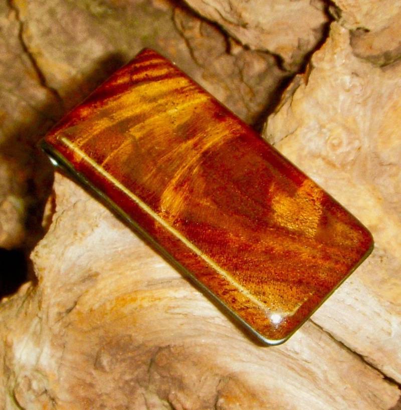 Schwarze Walnuss Geldspange - Edelstahl Geldhalter, Aus Holz, Geschenk Für Papa, Geldspange, Unisex von SandhillCreation