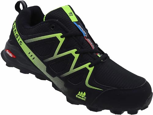 Herren Sportschuhe Sneaker Turnschuhe Laufschuhe Männer Schuhe Nr. 6309 (schwarz grün, 44) von Sandic