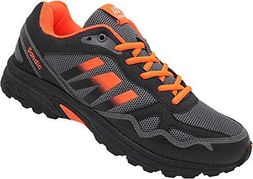 Herren Sportschuhe Sneaker Turnschuhe Laufschuhe Schuhe Nr. 2216 (Schwarz Grau Orange, eu_Footwear_Size_System, Adult, Men, Numeric, medium, Numeric_41) von Sandic