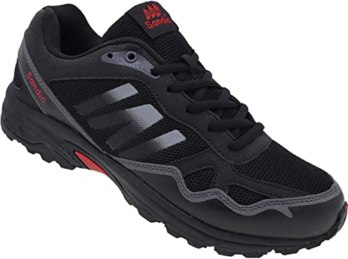 Herren Sportschuhe Sneaker Turnschuhe Laufschuhe Schuhe Nr. 2216 (Schwarz Grau Rot, eu_Footwear_Size_System, Adult, Men, Numeric, medium, Numeric_42) von Sandic