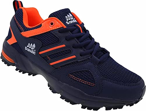 Herren Sportschuhe Sneaker Turnschuhe Laufschuhe Schuhe Nr. 2326 (Navy Orange, eu_Footwear_Size_System, Adult, Men, Numeric, medium, Numeric_42) von Sandic
