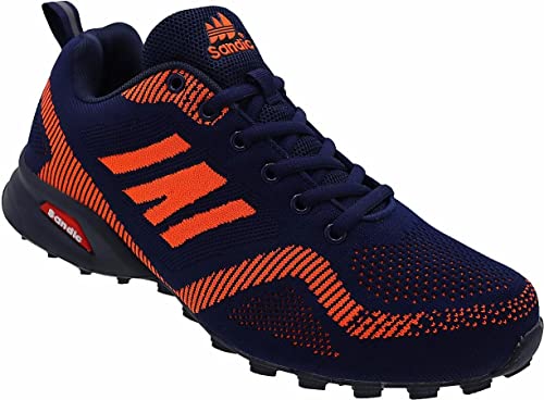 Herren Sportschuhe Sneaker Turnschuhe Laufschuhe Schuhe Nr. 2941 (Navy Orange, eu_Footwear_Size_System, Adult, Men, Numeric, medium, Numeric_43) von Sandic