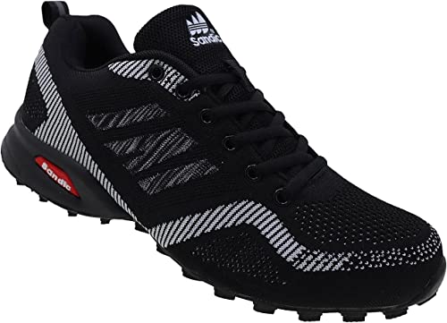 Herren Sportschuhe Sneaker Turnschuhe Laufschuhe Schuhe Nr. 2941 (Schwarz Weiß, eu_Footwear_Size_System, Adult, Men, Numeric, medium, Numeric_45) von Sandic