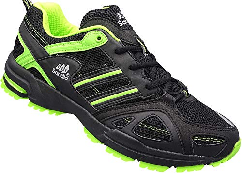 Herren Sportschuhe Sneaker Turnschuhe Schuhe Nr.1326 schwarz-grün (44) von Sandic