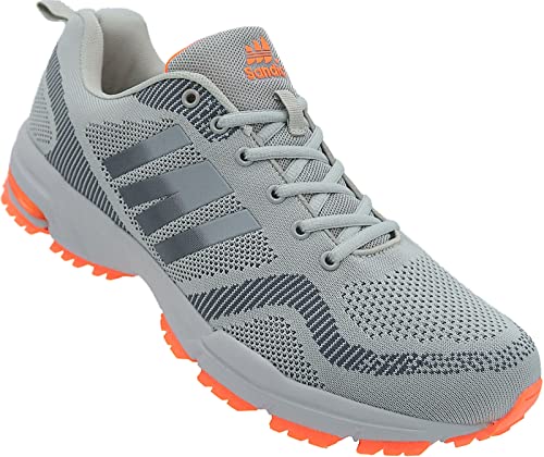 Herren Sportschuhe Sneaker Turnschuhe Schuhe Übergröße Art. Nr. 1388 (Grau Grau Orange, eu_Footwear_Size_System, Adult, Men, Numeric, medium, Numeric_48) von Sandic