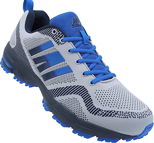 Herren Sportschuhe Sneaker Turnschuhe Schuhe Übergröße Art. Nr. 1388 (Grau Navy Royal, eu_Footwear_Size_System, Adult, Men, Numeric, medium, Numeric_48) von Sandic