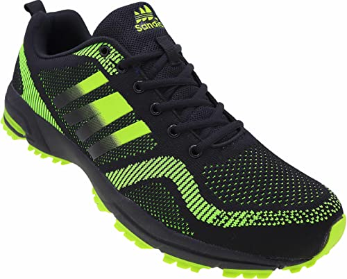 Herren Sportschuhe Sneaker Turnschuhe Schuhe Übergröße Art. Nr. 1388 (Schwarz Grün, eu_Footwear_Size_System, Adult, Men, Numeric, medium, Numeric_47) von Sandic