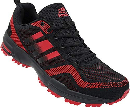 Herren Sportschuhe Sneaker Turnschuhe Schuhe Übergröße Art. Nr. 1388 (schwarz rot, eu_Footwear_Size_System, Adult, Men, Numeric, medium, Numeric_47) von Sandic