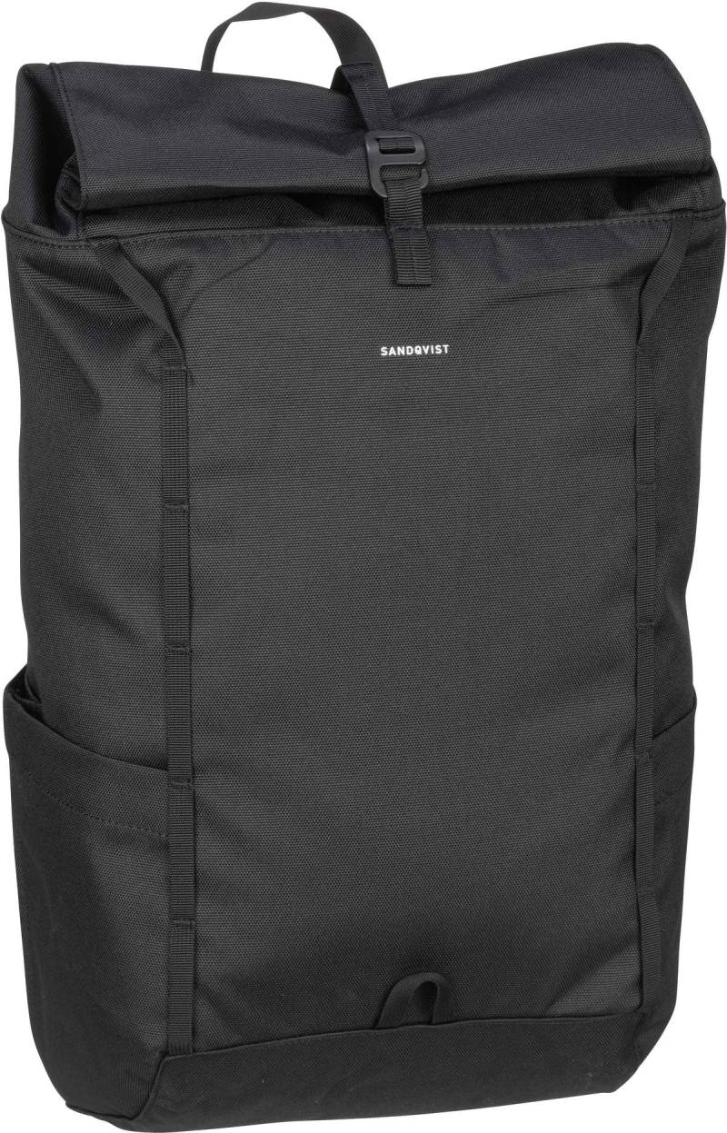 Sandqvist Arvid Rolltop Backpack  in Schwarz (15 Liter), Rolltop Rucksack von Sandqvist