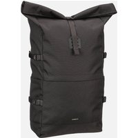 Sandqvist - Icon BP L Black/Black Leather - Rolltop Rucksack  , 31.5 l von Sandqvist