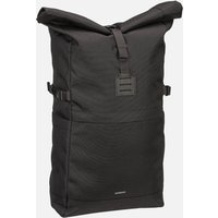 Sandqvist - Icon BP M Black/Black Leather - Rolltop Rucksack  , 15 l von Sandqvist