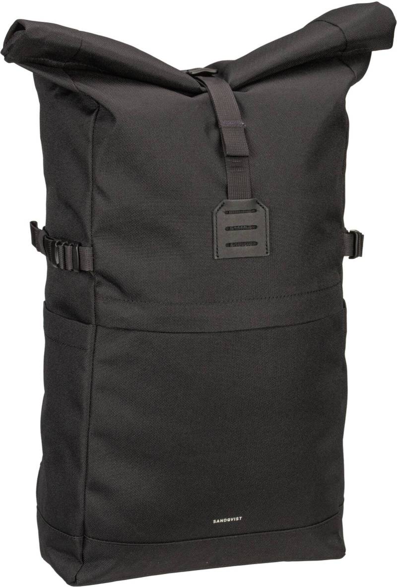 Sandqvist Icon Rolltop BP M  in Schwarz (15 Liter), Rolltop Rucksack von Sandqvist