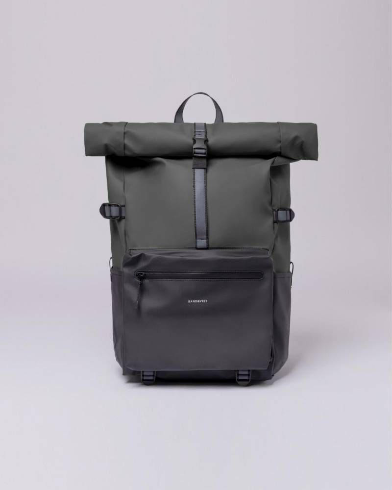 Sandqvist - Kurierrucksack Ruben 2.0 Multi Dark Schwarz von Sandqvist