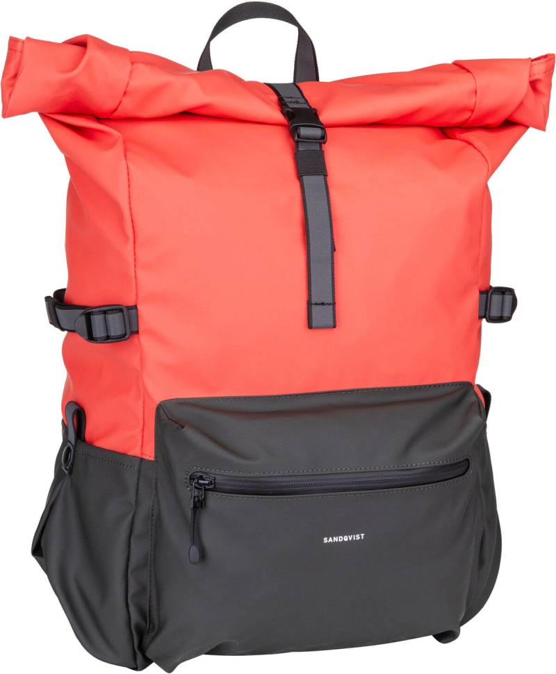 Sandqvist Ruben 2.0 Rolltop  in Multi Orange/Dark Green (21 Liter), Rucksack / Backpack von Sandqvist