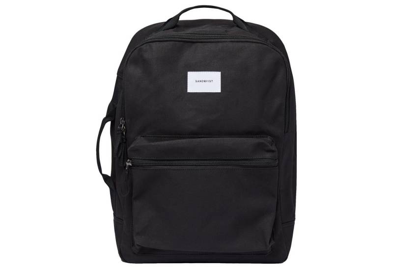 Sandqvist Rucksack August - Rucksack 13" 40 cm (black with black webbing) von Sandqvist
