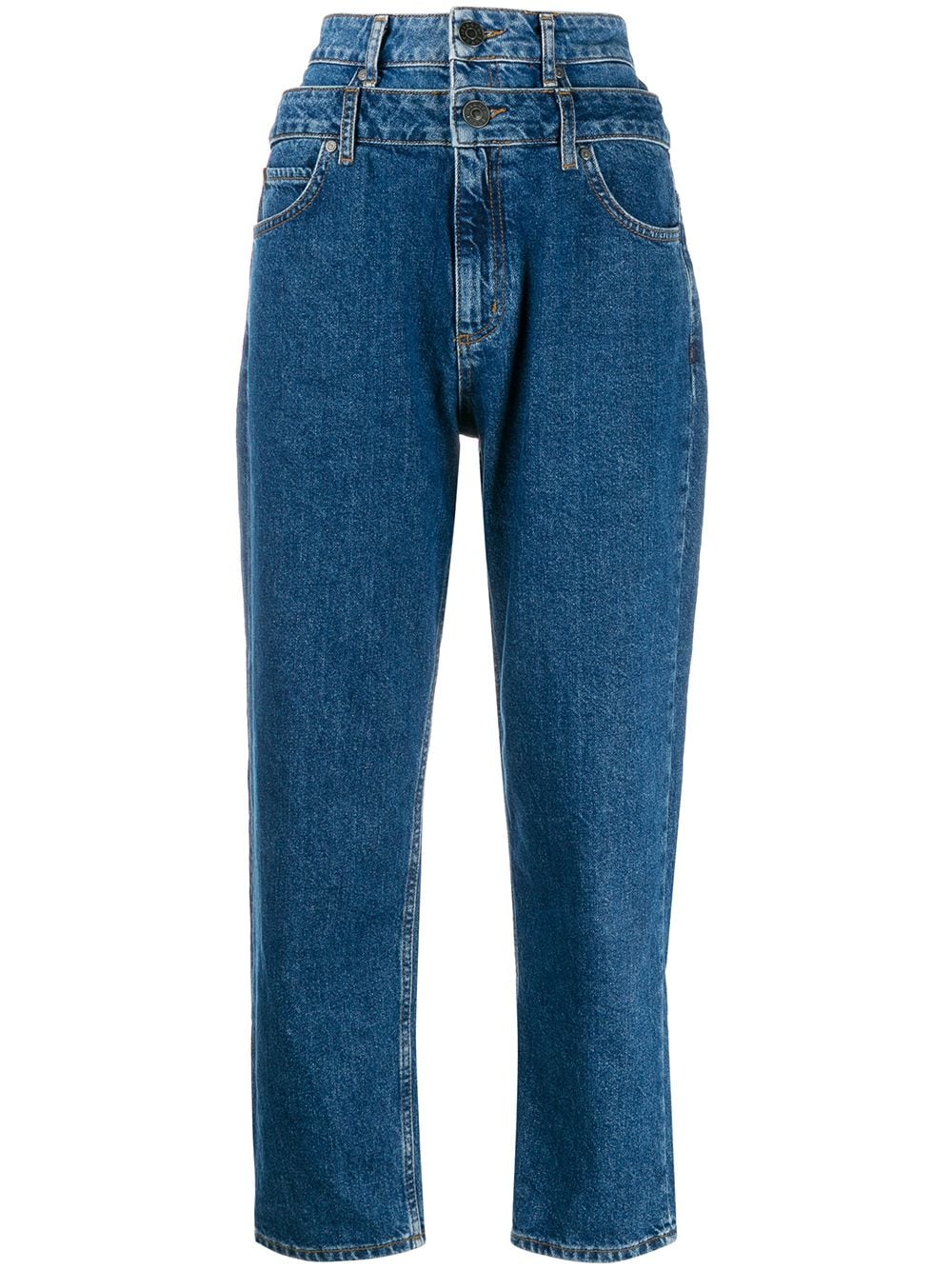 SANDRO 'Kitty' Jeans mit doppeltem Bund - Blau von SANDRO