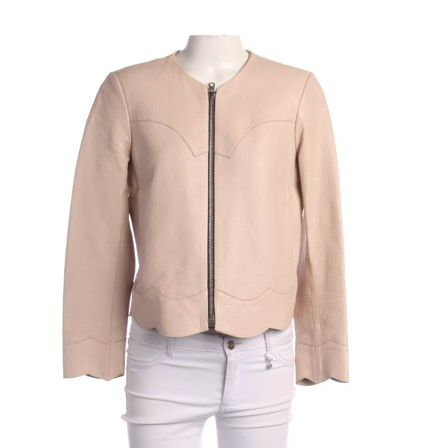 Sandro Lederjacke 36 Beige von Sandro