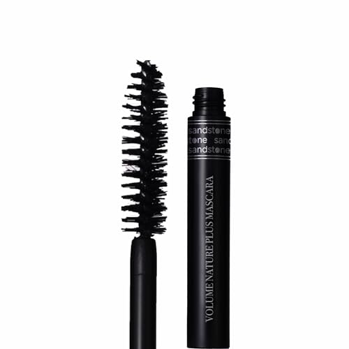 Sandstone Scandinavia Mascara Volume Nature Plus Schwarz | Natürliches Volumen und Länge, Wimperntusche Lange Wimpern, Parfümfrei und für Allergiker geeignet | Mascara für empfindliche augen von Sandstone Scandinavia