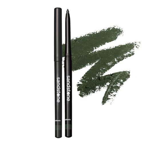 Sandstone Scandinavia Hypoallergener Waterproof Eyeliner Grün | Eyeliner für Empfindliche Augen | Parfümfreier Veganer und Tierversuchsfreier Augenstift von Sandstone Scandinavia