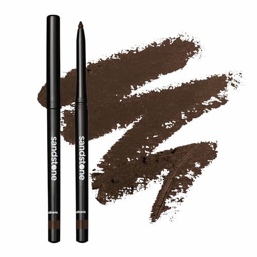 Sandstone Scandinavia Hypoallergener Waterproof Eyeliner | Brauner Eyeliner für Empfindliche Augen | Parfümfreier Veganer und Tierversuchsfreier lidstrich stift (Braun) von Sandstone Scandinavia