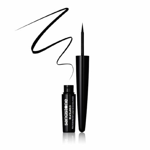 Sandstone Scandinavia Liquid Eyeliner Make-up - Flüssiger lidstrich stift schwarz - Eyeliner filzstift für allergiker geeignet Hypoallergener lidstrich wasserfest - Für Anfänger geeignet von Sandstone Scandinavia